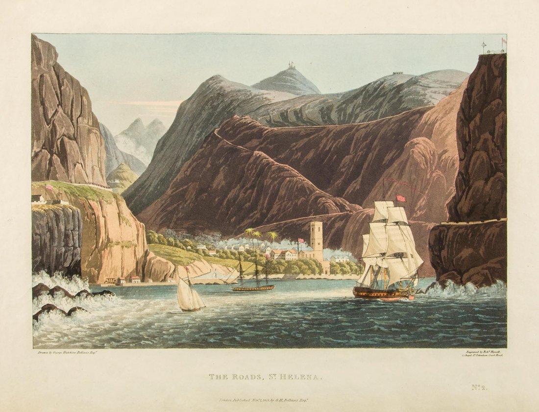 Atlantic.- Bellasis (George Hutchins) - Views of Saint: first edition , dedication f. to the Duke of Wellington (with contemporary ink inscription to Eliza Chetwood), list of subscribers, 6 fine hand-coloured aquatint plates by Robert Havell after Bellasis