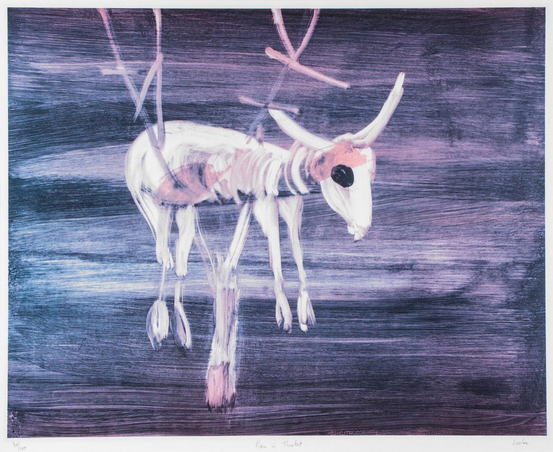Sidney Nolan (1917-1992) - Ram in Thicket: screenprint in colours, 1982, signed and titled in pencil, numbered 89/100, on T.H. Saunders wove paper, with full margins, 545 x 680 mm (21 1/2 x 26 3/4 in)