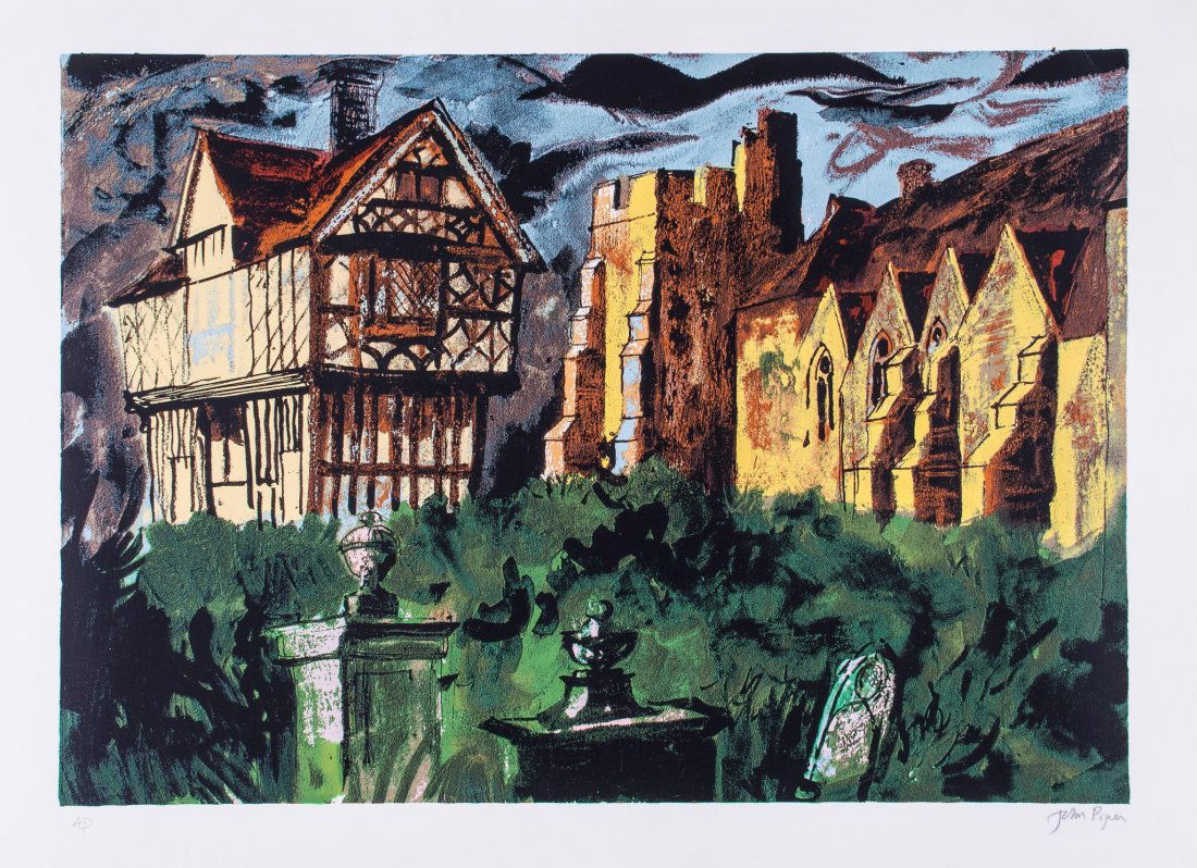 John Piper (1903-1992) - Stolesay Castle (L.321): screenprint in colours, 1981, signed and inscribed AP in pencil, an artist's proof aside from the edition of 70, on Arches paper, with full margins, 545 x 770 mm (21 1/2 x 30 3/8 in) IMPORTANT: This l