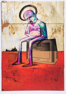 Adam Neate (b.1977) - Nothing on TV: pigment print in colours, signed in pencil, numbered 65/100, on wove paper, with full margins, sheet 678 x 914 mm (26 5/8 x 36 in) IMPORTANT: This lot is sold subject to Artists Resale Rights, details