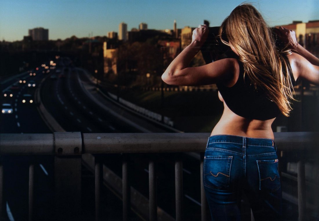 David Drebin (b.1790) - Flasher, 2002: Chromogenic print on aluminium, signed in black ink, titled and editioned on gallery label verso, 122 x 152cm (48 x 60in)