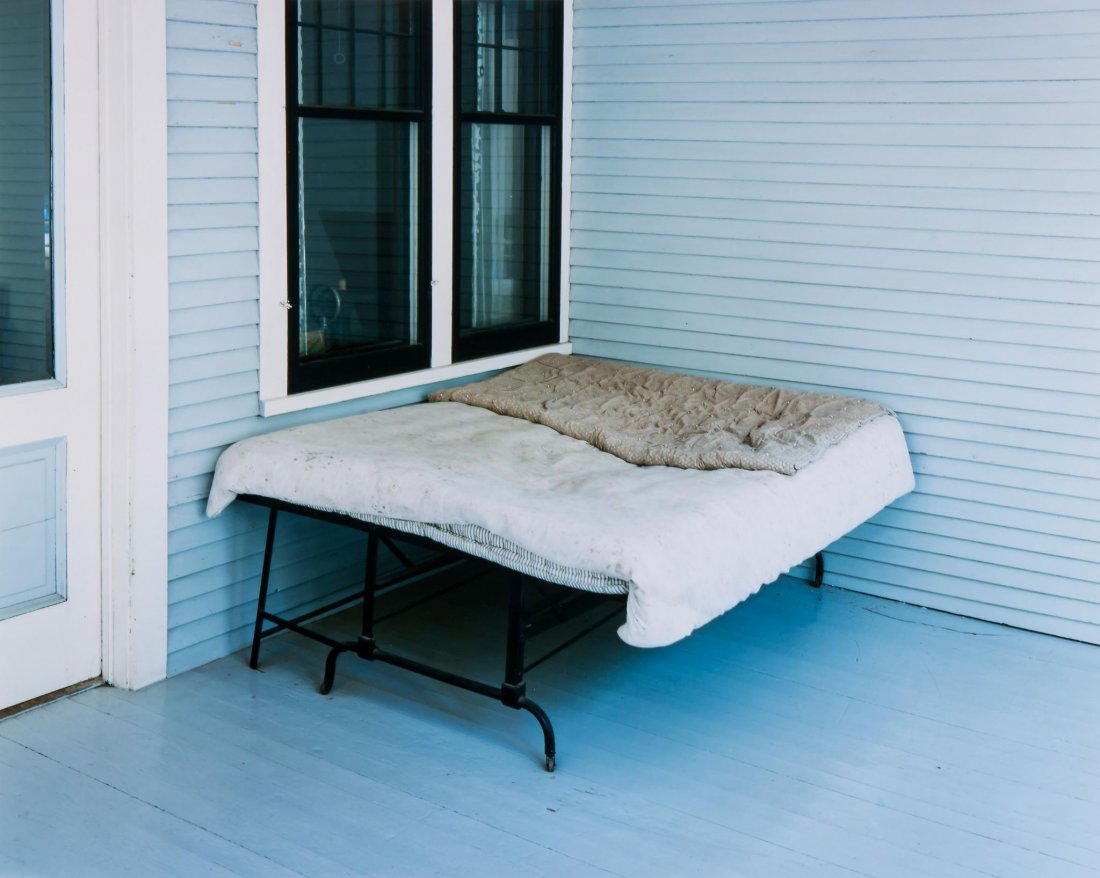 Alec Soth (b.1969) - Charles Lindbergh's Boyhood Bed,: Chromogenic print, printed 2004, signed, titled, dated and editioned 12/15 in black ink verso, 40.5 x 50.5cm (15 7/8 x 19 7/8in) Literature: Alec Soth, Sleeping by the Mississippi , 2004, Soth made th