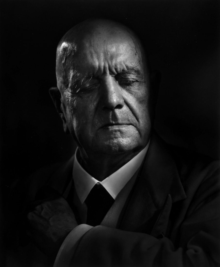 Yousuf Karsh (1908-2002) - Jean Sibelius, 1949; Helen: Two gelatin silver prints, printed later, each flush mounted to card, signed in black ink and editioned 58/100 on mount recto, 60 x 50.4cm (23 5/8 x 19 7/8in); 48 x 53.3cm (19 x 21in)
