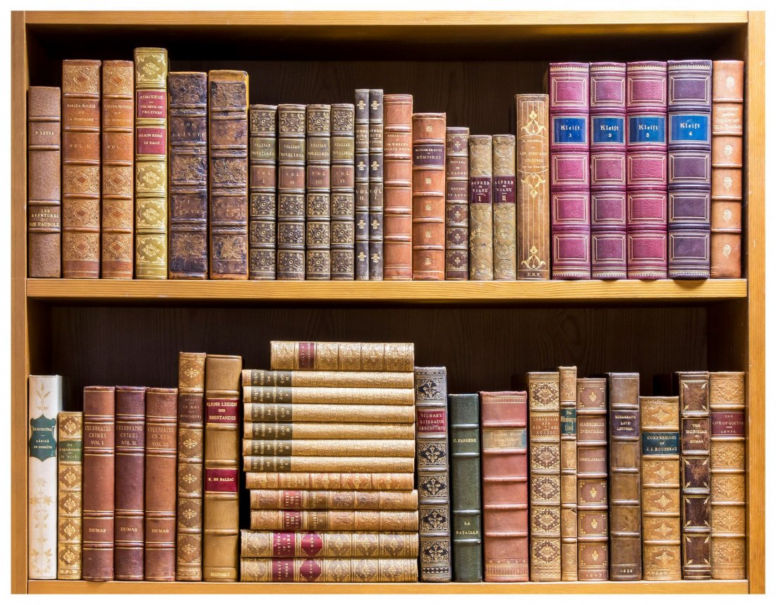 Louÿs (Pierre) - Les Aventures du Roi Pausole,: limited edition, pochoir illustrations by Jacques Touchet, contemporary morocco-backed boards, original pictorial wrappers bound in, Paris, [1939] § La Fontaine (Jean de) Tales and Novels, limite