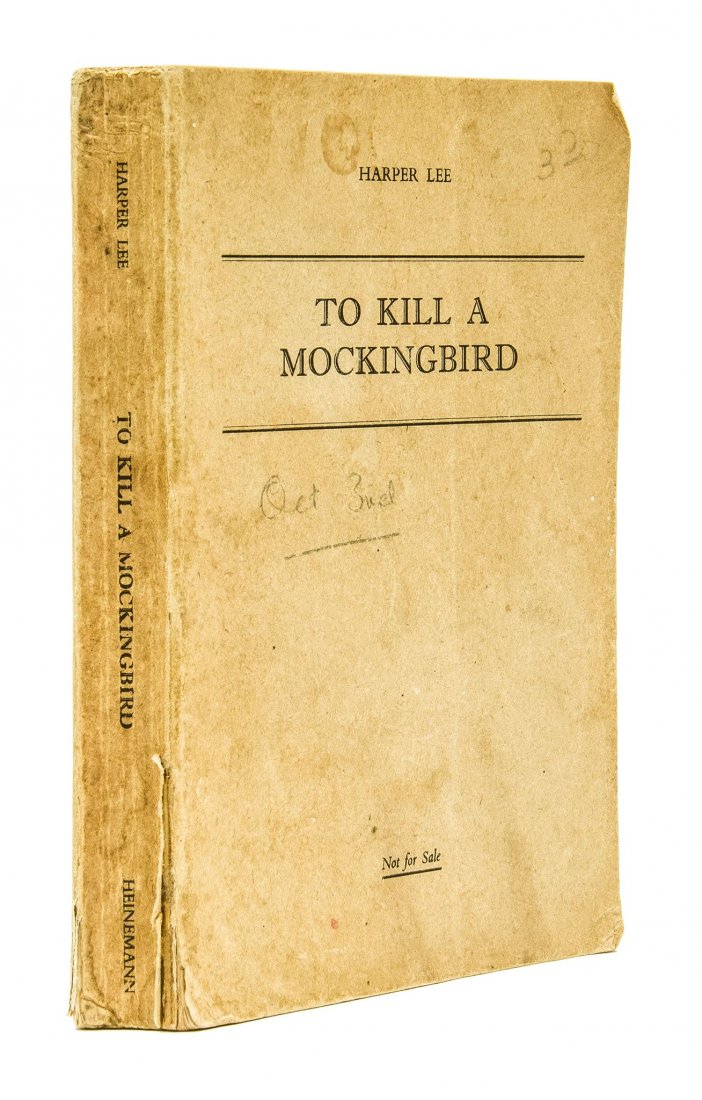 Lee (Harper) - To Kill A Mockingbird,: English uncorrected proof copy , spotting to extreme page edges, original printed wrappers, some some light soiling and creasing, a little dog-eared, 8vo , 1960.