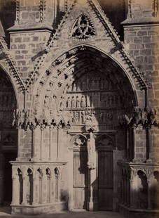 Constant Alexandre Famin (1827-1888) - Bourges; Oak: Two albumen prints, each flush mounted to contemporary card mounts, both with photographer's blind stamp recto, 34 x 25.4cm (13 3/8 x 10in); 25 x 19.3cm (9 7/8 x 7 1/2in) ** This lot has been imported