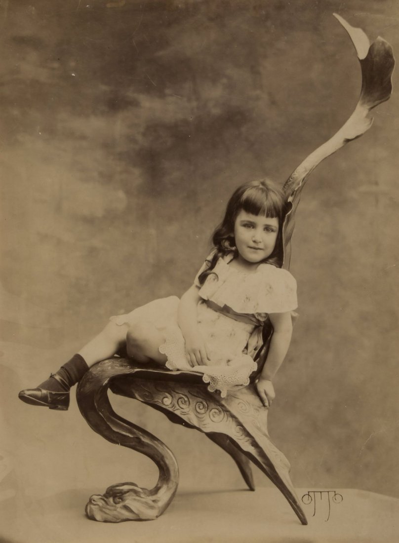 Otto Wegener (1849–1922) - Portrait of a Young: Albumen print, signed in the negative, 28.4 x 22.6cm (11 1/8 x 8 3/4in) ** This lot has been imported from outside the EU to be sold at auction, and therefore the buyer must pay the import at a rate o