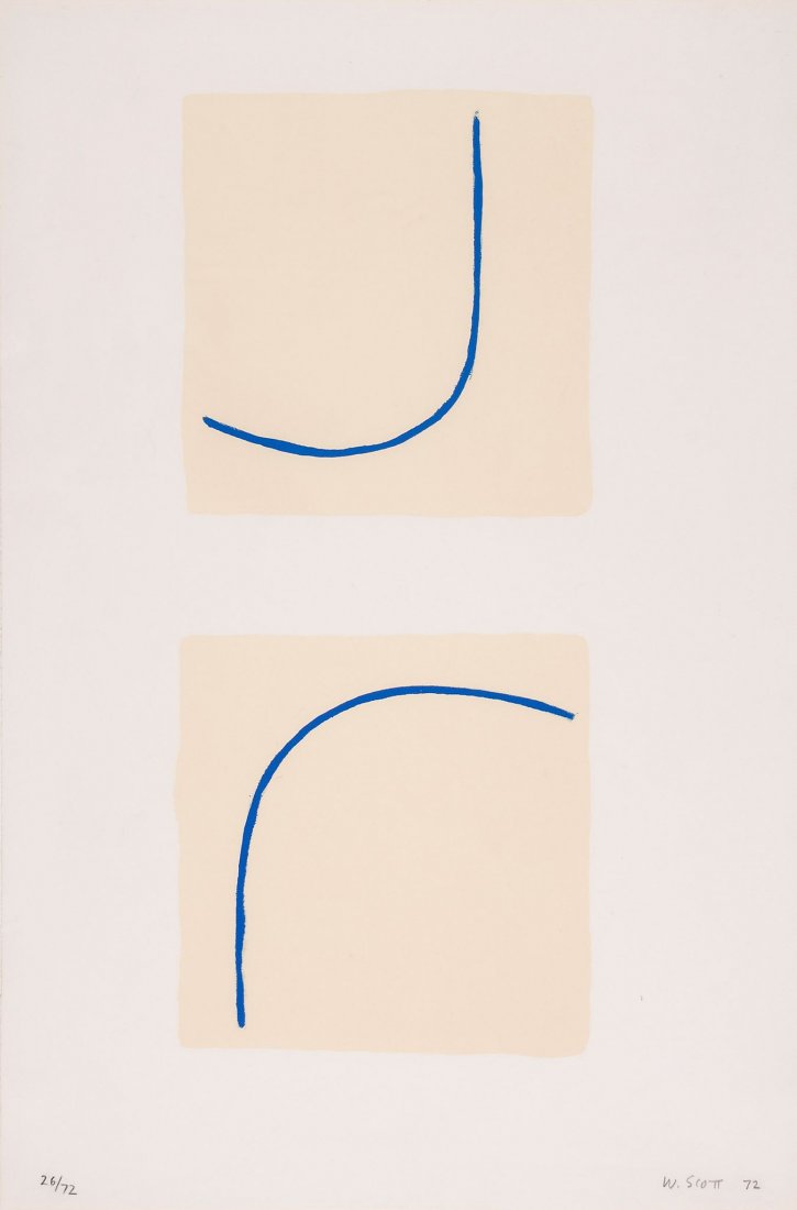 William Scott (1913-1989) - Forms encaged (from the: screenprint in colours, 1972, signed and dated in pencil, numbered 26/72, on wove paper, with full margins, sheet 580 x 392 mm (22 7/8 x 15 1/2 in) IMPORTANT: This lot is sold subject to Artists Resal
