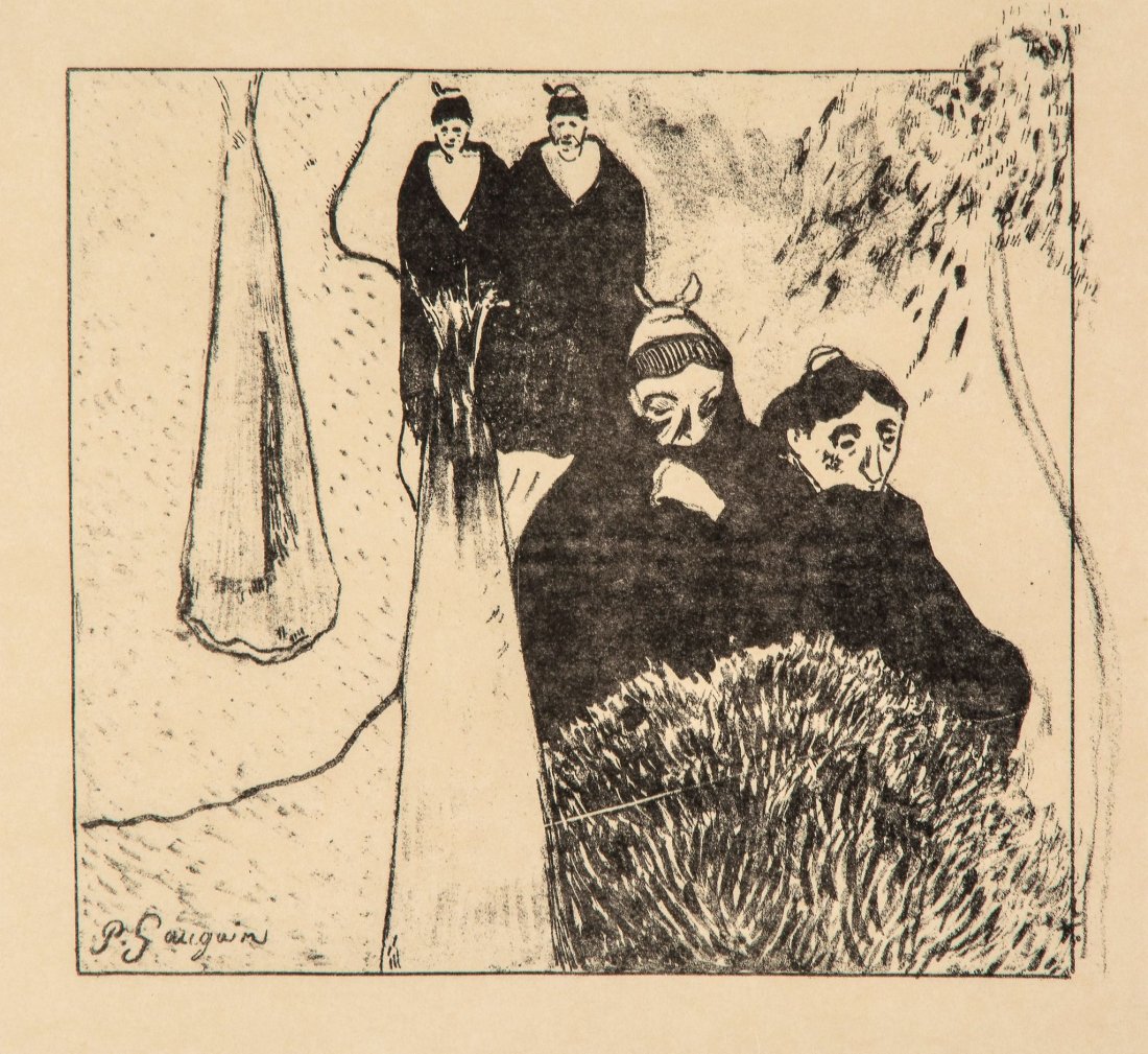Paul Gauguin (1848-1903) - Breton Women (Les Vielles: lithograph, after 1889, the edition was circa 50, on wove paper, with full margins, 184 x 202 mm (7 1/4 x 8 in)