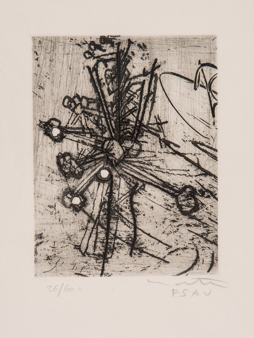 Roberto Sebastian Matta (1911-2002) - Untitled: etching, 1962, signed in pencil, numbered 36/60, from The International Avant-Garde portfolio , on wove paper, with full margins, 145 x 113 mm (5 3/4 x 4 1/2 in) IMPORTANT: This lot is sold subject to