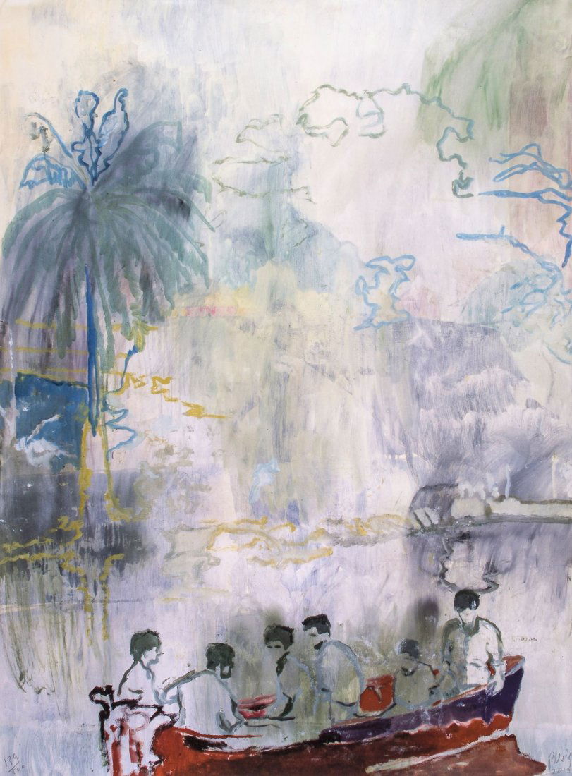 Peter Doig (b.1959) - Imaginary Boys: pigment print in colours, 2013, signed and dated in pencil, numbered 139/500, on wove paper, the full sheet printed to the edges, sheet 864 x 639 mm (34 x 25 1/8 in) IMPORTANT: This lot is sold subjec