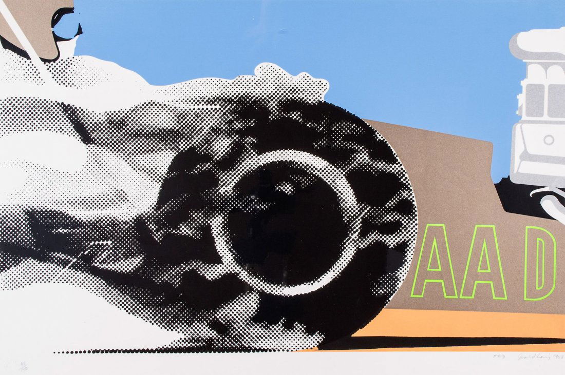 Gerald Laing (1936-2011) - AAD (I.& H.18): screenprint in colours, 1968, signed, titled and dated in pencil, numbered 48/150, published by the artist, with his blindstamp, on wove paper, with full margins, sheet 585 x 890 mm (23 1/8 x 35 1/8 i