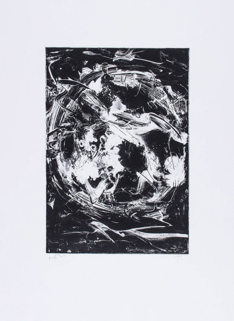 Emilio Vedova (1919-2006) - Untitled: etching with aquatint, 1986, signed and numbered from the edition of 90, published by Galerie Bernd Kluser and Editions Schellmann, Munich and New York, on wove paper, with full margins, 795 x 595 mm