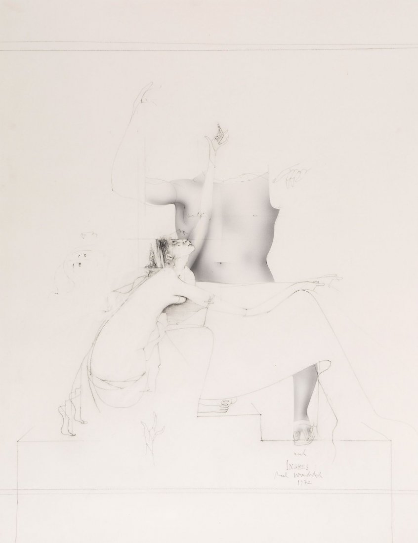 Paul Wunderlich (1927-2010) - Untitled: lithograph with extensive graphite,1972, signed and dated in pencil, on wove paper, with full margins, 795 x 620 mm (31 1/4 x 24 1/2 in) IMPORTANT: This lot is sold subject to Artists Resale Rights, d