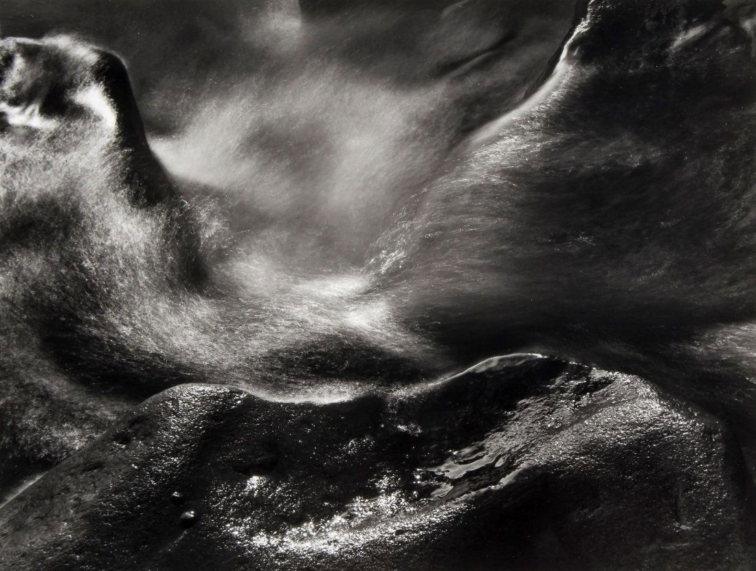 John Blakemore (b.1936) - All Flows, 1976: Gelatin silver print, printed 1990, flush mounted to card, signed, titled and dated in black ink in the margin, 18 x 23cm (7 x 9in)