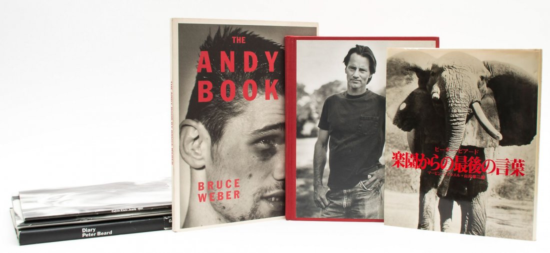 Bruce Weber (b.1946); Peter Beard (b.1938) - A: Six photobooks, all first editions, comprising The Andy Book , 1987, Filmography , 2005, Calvin Klein Jeans , 1991, and Sam, 1990, by Bruce Weber; Diary , 1993, and Last Words from Paradise , 1971, by