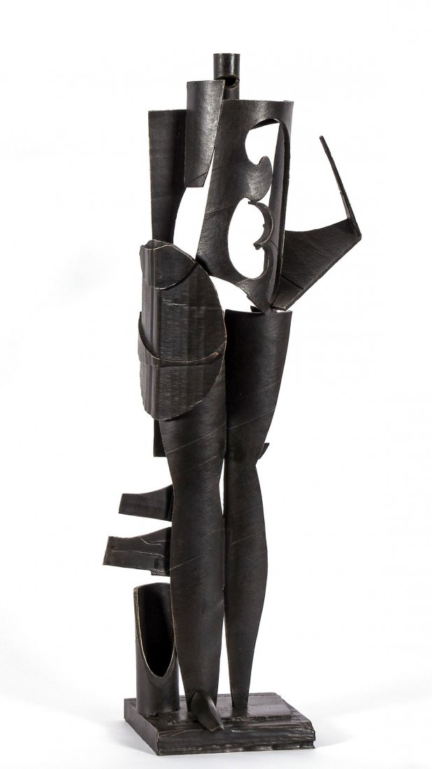 ** Ricky Swallow (b. 1974) - Standing Figure, 2012: bronze withbrown/black patina, from the edition of 2 (plus 1 AP), with integral cast plinth 25 x 6 x 5 in., 63.5 x 15 x 13 cm (height) Provenance: Modern Art/Stuart Shave, London. One of the most memo