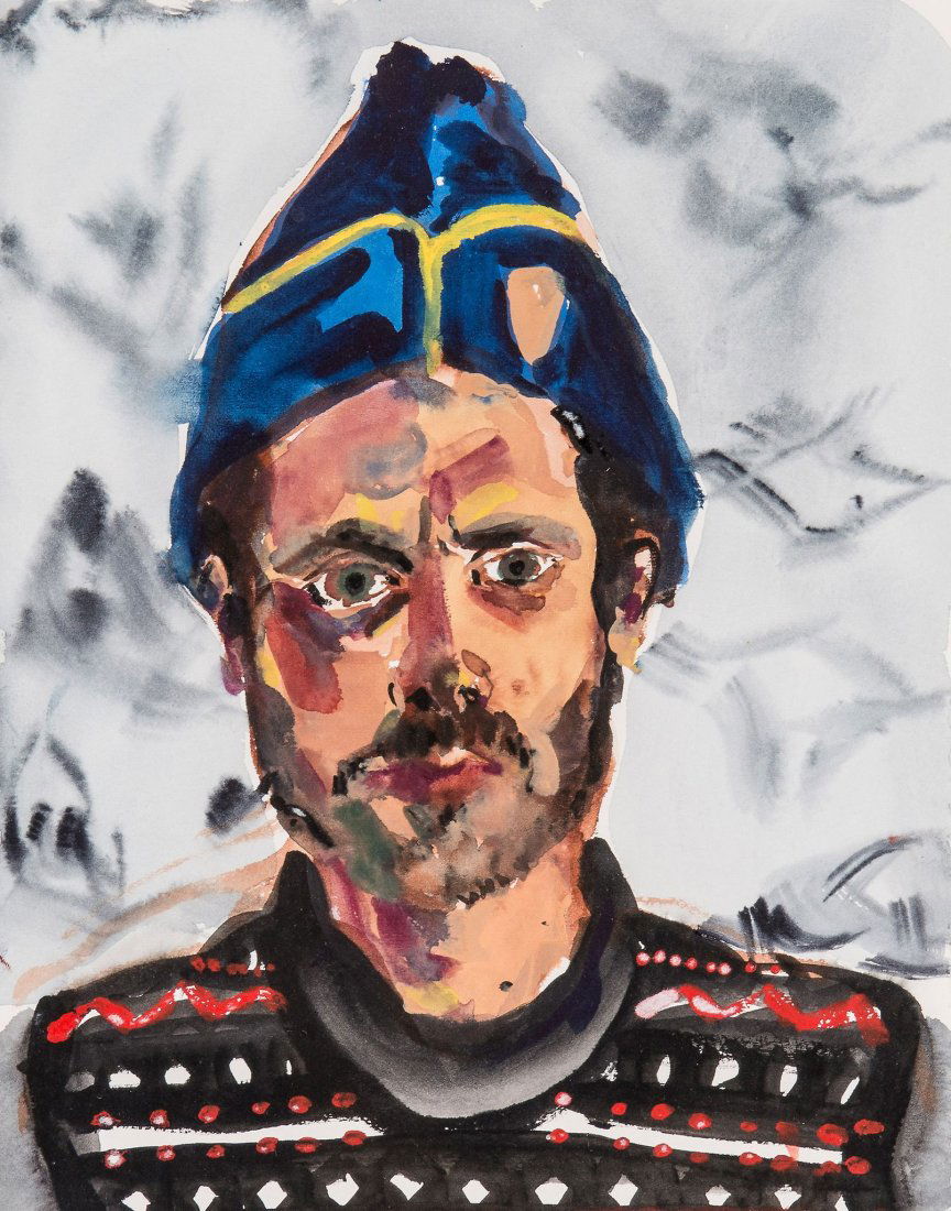 ** Ricky Swallow (b. 1974) - Self-Portrait (After: watercolour on paper 12 1/2 x 10 in., 32 x 25 cm Provenance: Stuart Shave/Modern Art, London.