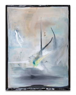 Thomas Helbig (b. 1967) - Niederkunft, 2005: oil and lacquer on wood, signed on the reverse 41 1/2 x 31 1/2 in., 105.4 x 80 cm Provenance: Stuart Shave/Modern Art, London. IMPORTANT: This lot is sold subject to Artists Resale Rights, details of