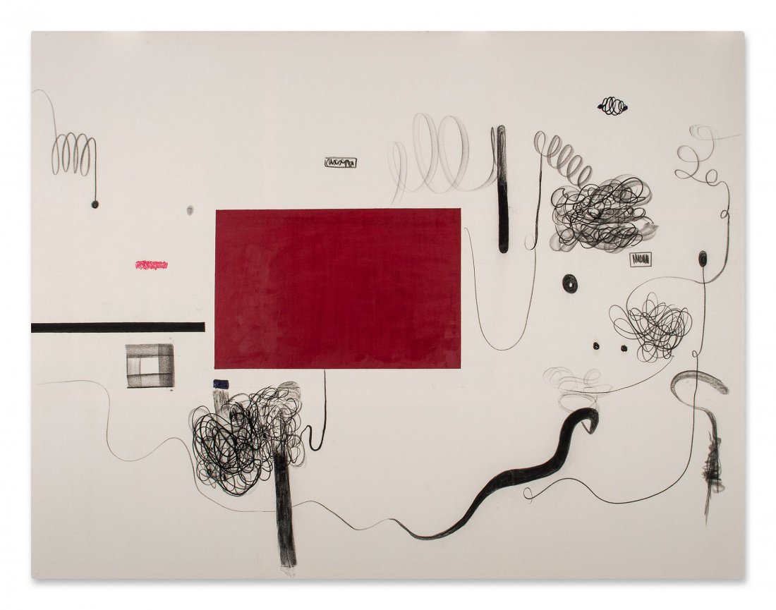 ** Christian Rosa (b. 1982) - Untitled, 2014: oil on canvas 90 1/2 x 118 in., 230 x 300 cm Provenacne: Private Collection, USA (acquired directly from the artist).