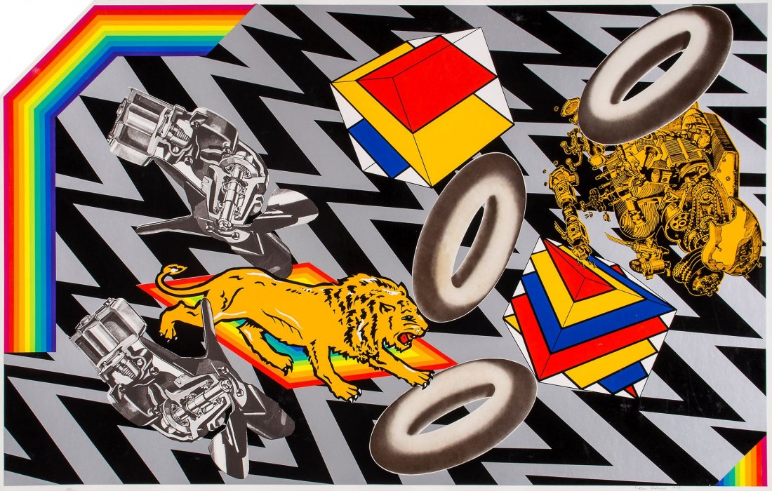 Peter Phillips (b.1939) - Pneumatics: the portfolio, 1968, comprising eight screenprints in colours, each signed, dated and numbered 34/75 in pencil, printed at Kelpra Studio London, published Edition Bruno Bischofberger, Zurich, on shape