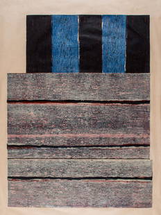 Sean Scully (b.1945) - Standing 1: woodcut printed in colours, 1986, signed, titled and dated in pencil, printed by Chip Elwell, published by Diane Villani, New York, numbered 5/35, on Japan paper, with full margins, 1015 x 755 mm (40