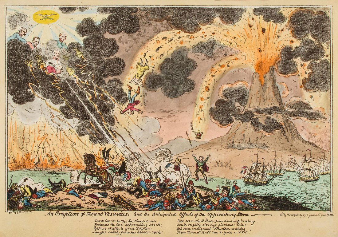 Cruikshank (George) - An Eruption of Mount Vesuvius, (1 of 2)