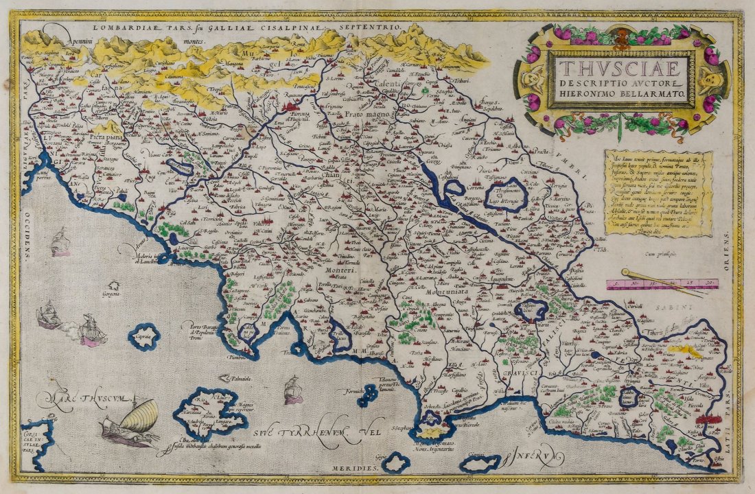 -. Ortelius (Abraham) - Thusciae descriptis auctore: map of Tuscany, with 2 other map sheets of Italian regions, Larii Lacus vulgo comensis descriptio (on sheet with Terretorii Romani Descrip. and Fori Iulii vulgo Friuli Typus); and SenensisDitionis Acc