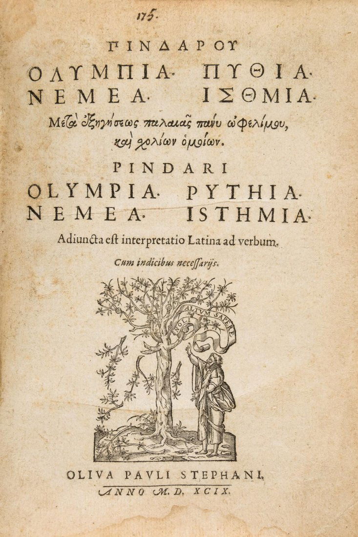 Pindar. - Olympia. Pythia. Nemea. Isthmia, (1 of 1)