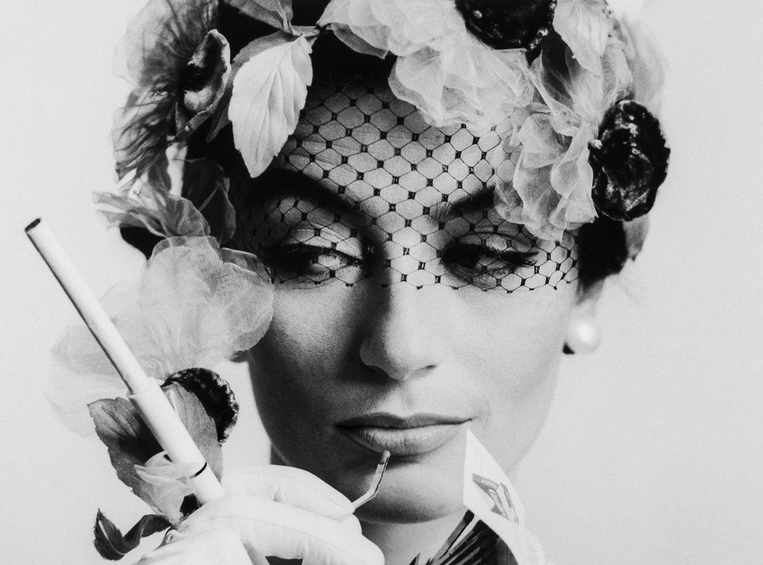 William Klein (b.1928) - Anouk Aimée, Paris, 1961: Gelatin silver print, printed later, signed, titled and dated in pencil verso, 34 x 45.6cm (13 ½ x 18in)