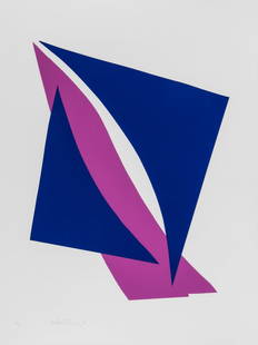Richard Mortensen (1910-1993) - Une Semaine avec Andre: the portfolio, 1991, comprising seven screenprints in colours, each signed and dated in pencil, numbered 77/100, with justification page, published by Galerie Bel'Art, Switzerland, on wove paper, loos