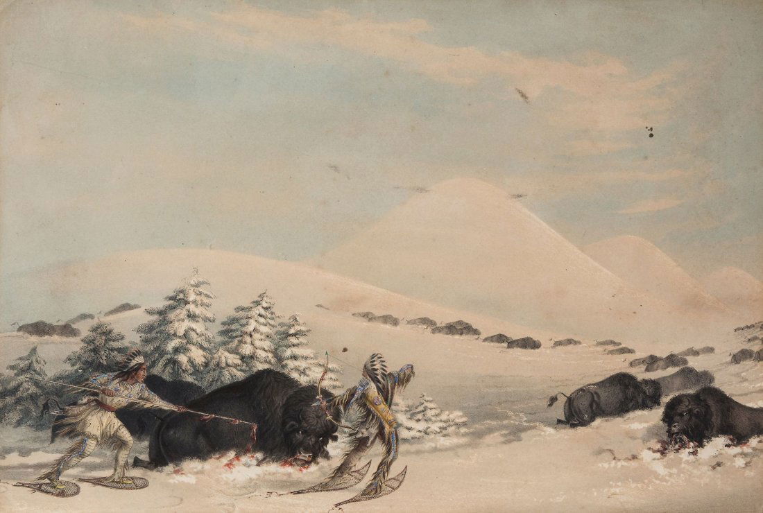 Catlin (George) - Buffalo Hunt, on Snow Shoes; (1 of 2)
