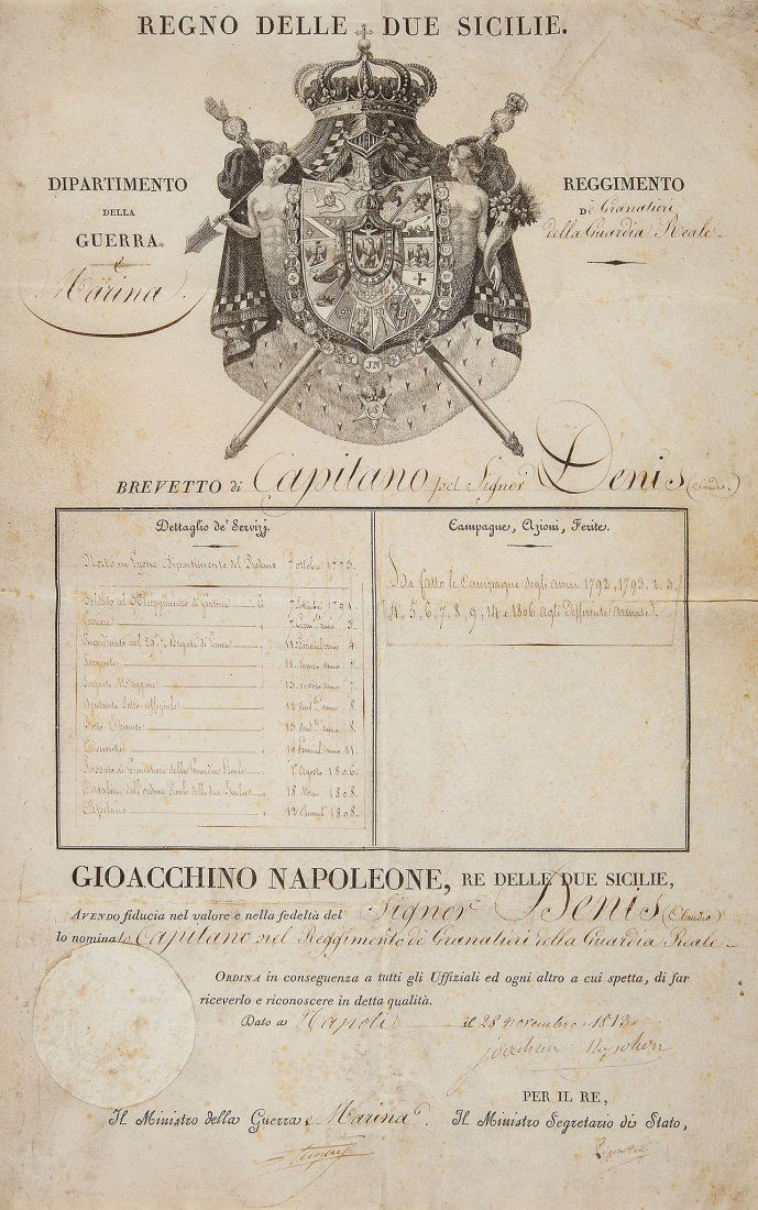 MURAT, JOACHIM, KING OF THE TWO SICILIES - Official (1 of 1)