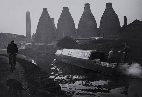 Thurston Hopkins (1913-2014) - Canal Through The: Gelatin silver print, printed later, titled, dated and annotated in pencil in unknown hand with 'B.B.C. Publications' and 'Radio Times Hulton Picture Library' stamps and label affixed verso, 24.8 x 35