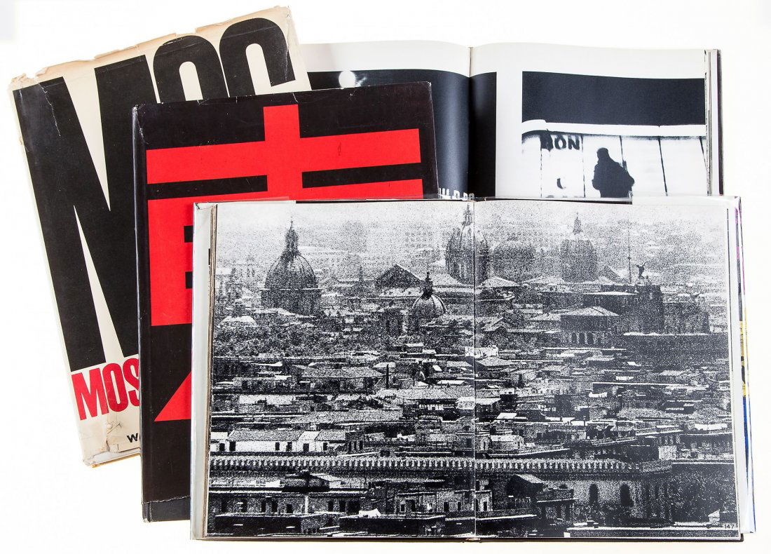 William Klein (b.1928) - New York; Rome; Moscow; Tokyo: Four volumes, each first edition, each signed, hardback with full cloth and dust-jacket, large 4to, each approximately 28.5 x 23.5cm (11 1/4 x 9 1/4in) to 36 x 27cm (14 1/8 x 10 5/8in) Titles include
