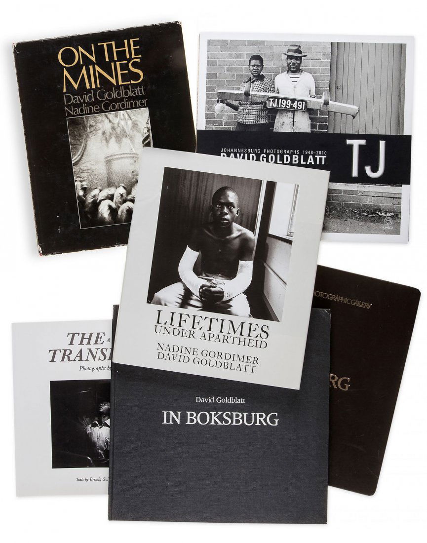 David Goldblatt (b.1930) - In Boksburg, 1982; and five: A collection of six books, all signed and first editions comprising of In Boksburg , 1982 (one Deluxe edition, numbered 13/50 and one first edition); On the Mines , 1973; Lifetimes Under Apartheid , 1