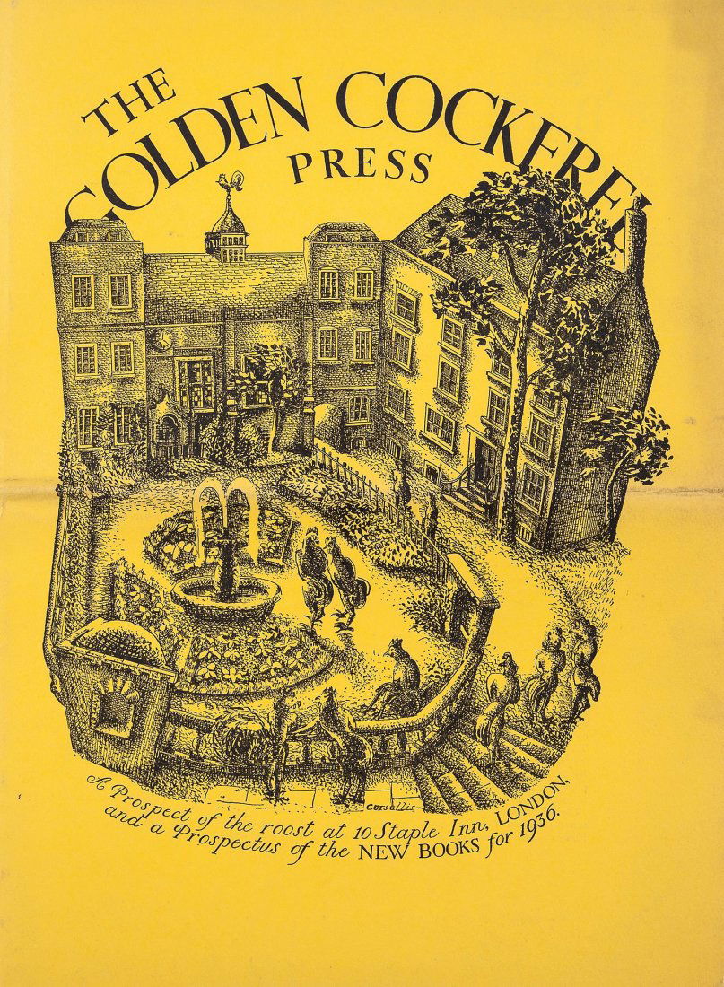 Prospectuses.- - A collection of c.70 prospectuses,: from the Golden Cockerel Press , some duplicates, illustrations by Eric Gill, Robert Gibbings, John Buckland Wright, Gwenda Morgan, John Nash and others, mostly wood-engraved, some in original wrapper