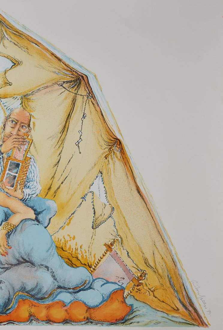 Anthony Green (b.1939) - The 17th Wedding Anniversary: lithograph printed in colours, 1989, signed and dated in pencil, inscribed and numbered A.P. X/X, printed on two sheets of wove paper, with full margins, overall size 880 x 1190 mm (34 5/8 x 46 7/8 in