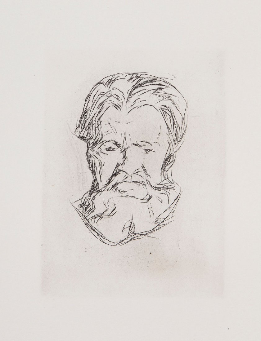 Edvard Munch (1863-1944) - Munch: the book, 1918, comprising one etching, on wove paper, with title-page, text and justification, published by Bruno Cassirer, Berlin, bound as issued in the original boards overall size 262 x 196 mm (