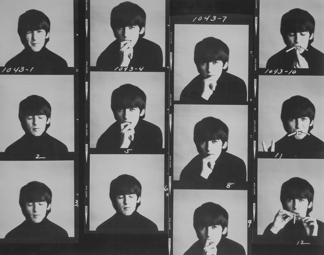 Robert Freeman (b.1936) - The Beatles, Hard Days Night: Four archival pigment prints, printed later, each editioned 3/25 in pencil in the margin, signed and editioned 3/25 on accompanying label, each approximately 26.8 x 34.6cm (10 1/2 x 13 1/2in) IMPORTAN