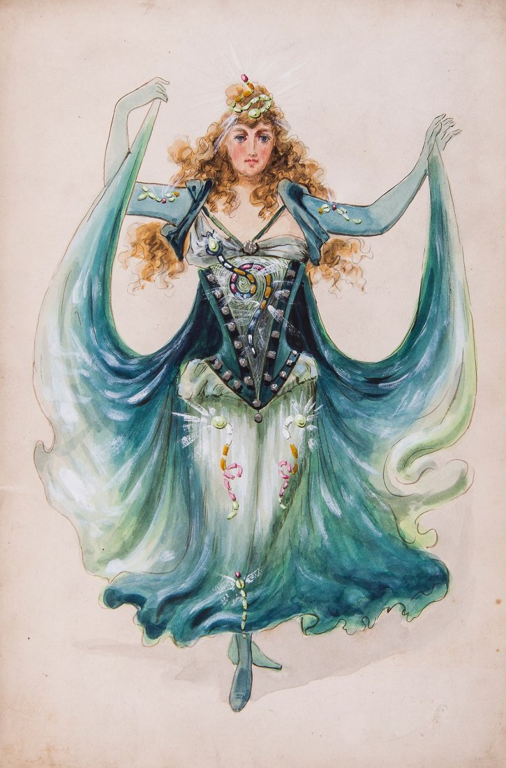 Helsby (Arthur B.) - 2 albums of theatrical costume (1 of 2)