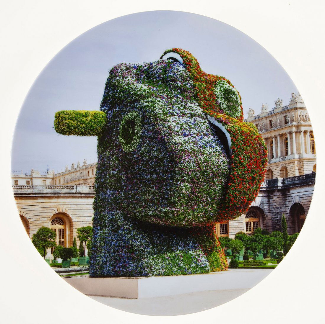 Jeff Koons (b.1955) - Split-Rocker: screenprint in colours on a porcelain plate, 2012, signed and dated in gold pen verso, numbered 0188/2500, published by Bernardaud, Paris, diameter 315 mm (12 3/8 in)