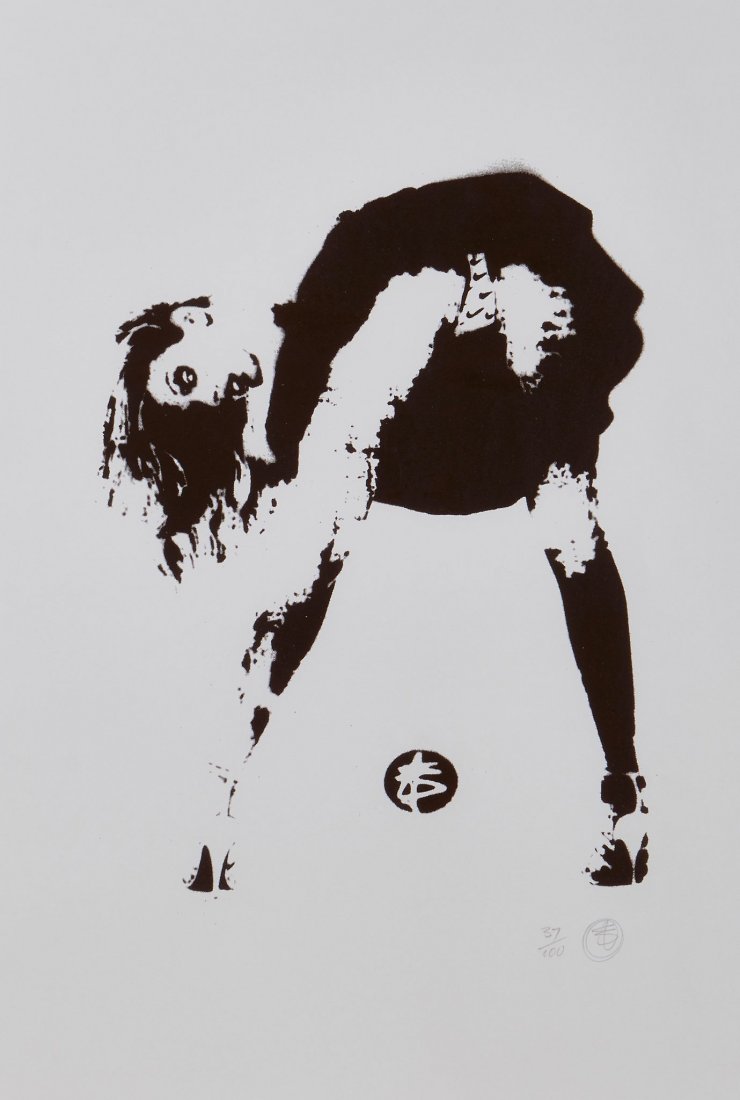 Nick Walker (b.1969) - Nikers: screenprint, 2008, signed in pencil, numbered 37/100, on wove paper, with full margins, 370 x 280 mm (14 1/2 x 11 in) This work is accompanied by an Apish Angel postcard signed, titled, numbered and d