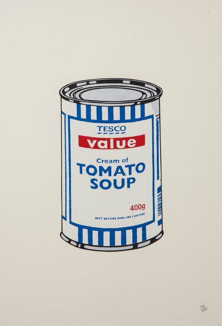 Banksy (b.1974) - Soup Can: screenprint in colours, 2005, numbered 158/250 in pencil, published by Pictures on Walls, London, with their blindstamp, on wove paper, with full margins, 350 x 500 mm (13 3/4 x 19 3/4 in) This work h