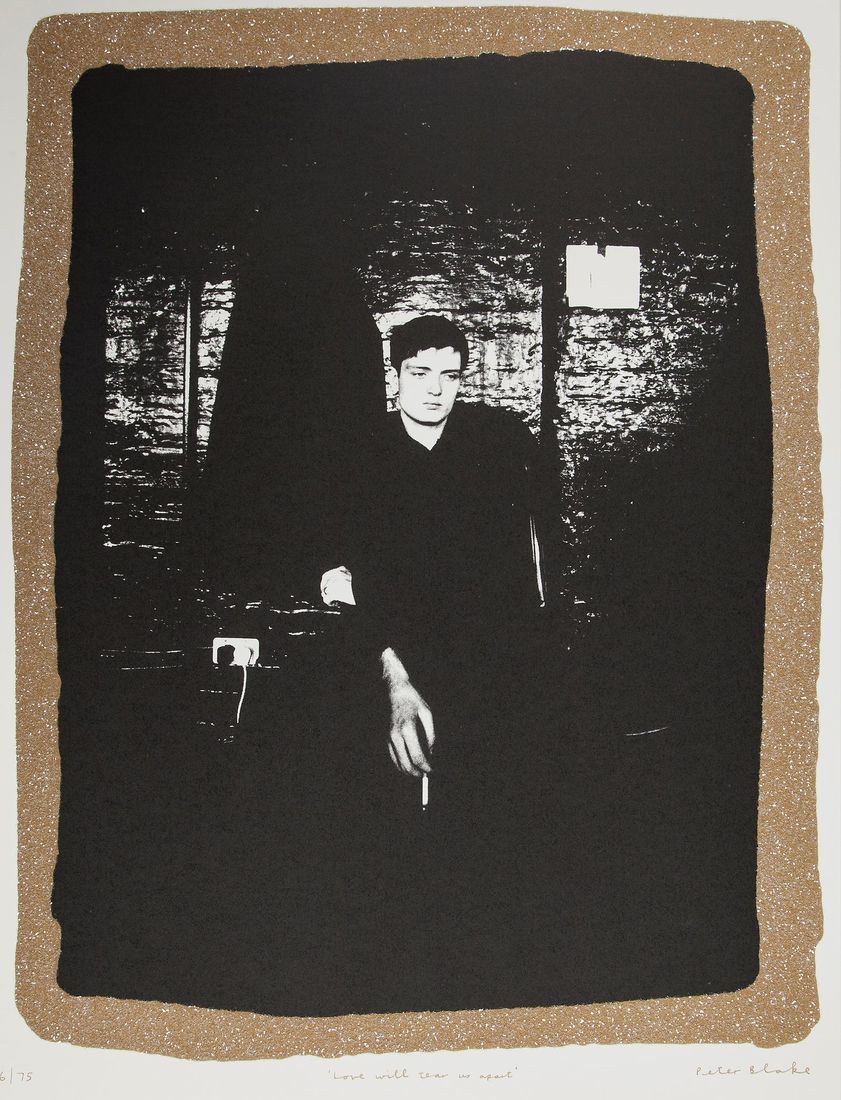 Sir Peter Blake (b.1932) - Love Will Tear Us Apart: screenprint in colours with diamond dust, 2004, signed and titled in gold ink, numbered 6/75, from the Love Portfolio , published by Paul Stolper, London, on stiff wove paper, the full sheet printed t