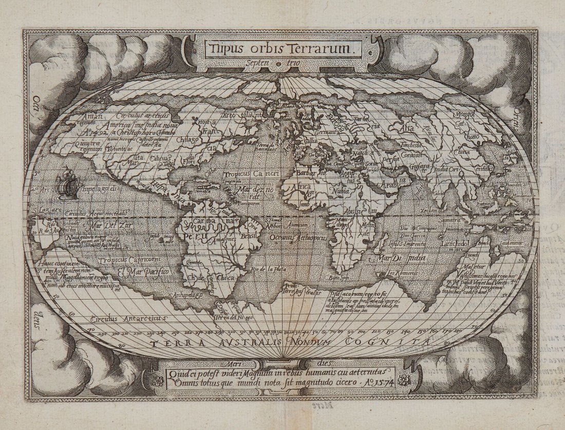 Ortelius (Abraham) and Philippe Galle - Tiipus orbis (1 of 2)