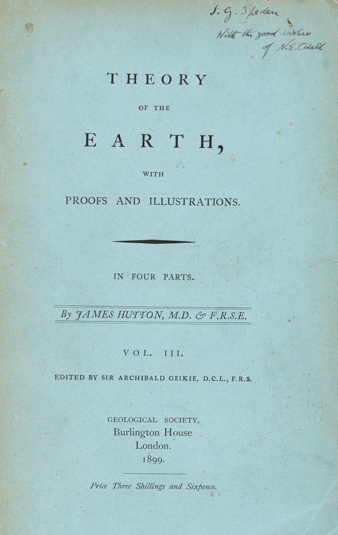 Odell (Noel Ewart).- Hutton (James) - Theory of the (1 of 1)