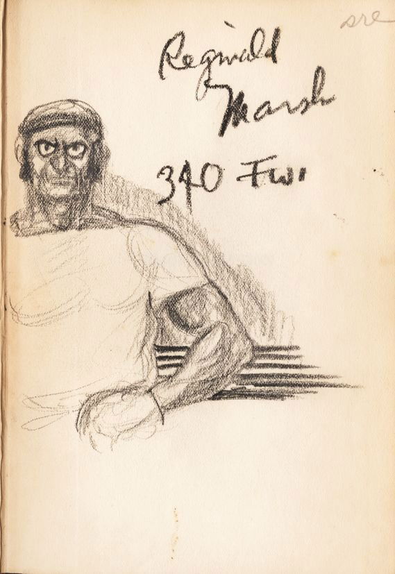 Marsh, Reginald - SOCIAL EVOLUTION. A STUDY OF THE: SOCIAL EVOLUTION. A STUDY OF THE EVOLUTIONARY BASIS OF THE SCIENCE OF SOCIETY by Albert Galloway Keller, featuring five crayon sketches by Reginald Marsh on the front free endpaper, last couple and ba