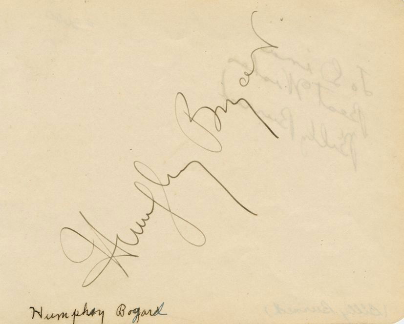 Bogart, Humphrey - Cream album page signed by Humphrey (1 of 1)