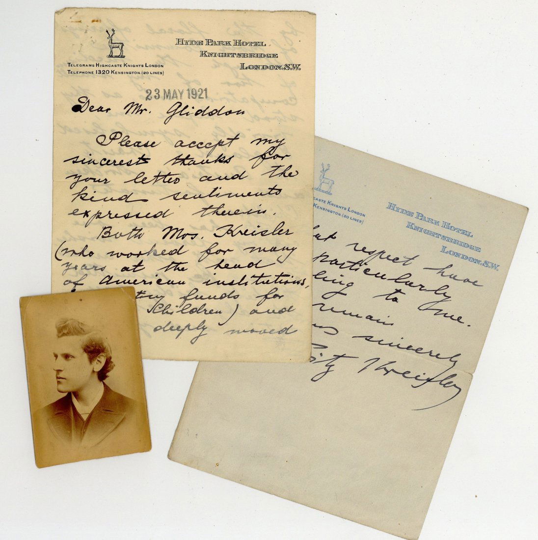 Kleiser, Fritz - Autograph letter signed to Mr Gliddon, (1 of 1)